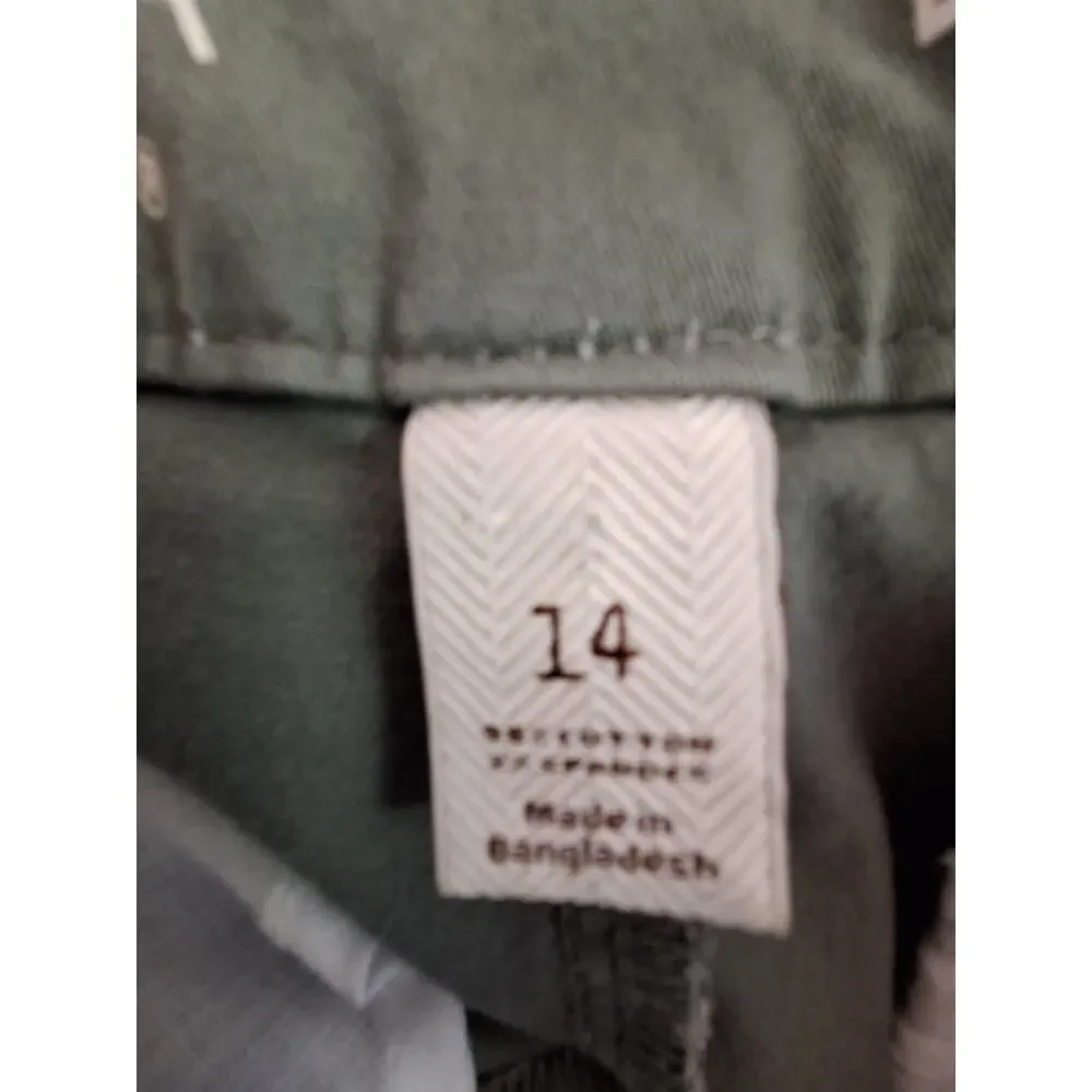 Sonoma Olive Green Flat-Front Women's Shorts Sz14
